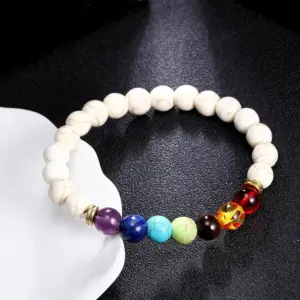 B0932 Colorful White Turquoise