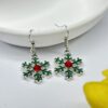Wholesale Christmas Stocking Snowflake Earrings