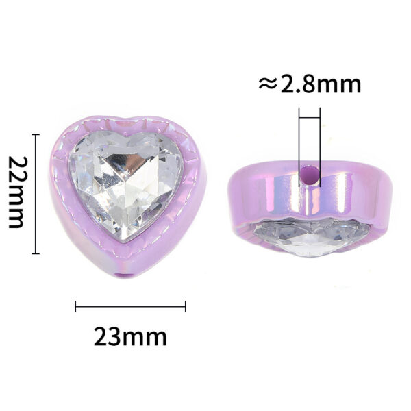 Wholesale Electroplated Heart Beads