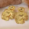 Wholesale 1 Pair Cute Exaggerated Sweet Flower 304 Stainless Steel Imitation Gold Electroplating Drop Earrings