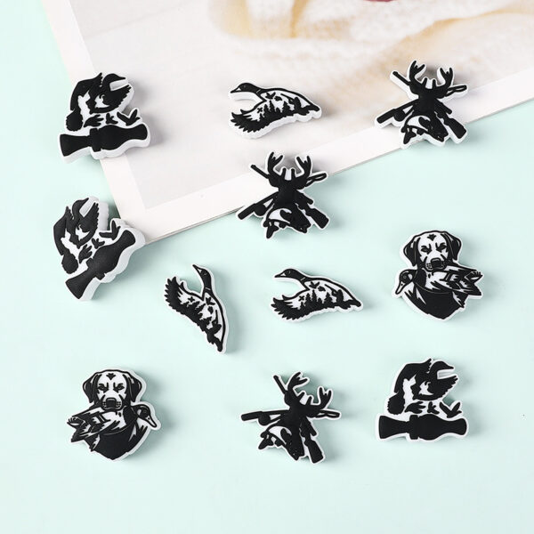 Wholesale 20pcs/pack of antler silicone beads for DIY straight hole beads