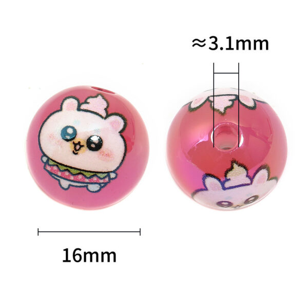 Wholesale Cartoon animal print beaded