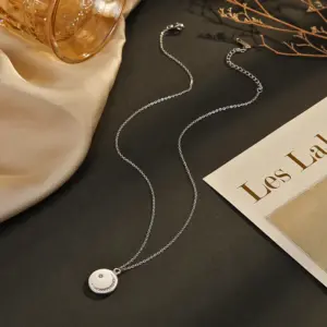 14 Steel# Smile Necklace