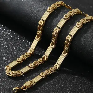 Gold Necklace 6mm*60cm / Stainless Steel S.STEEL