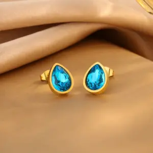 Multicolor-Golden Yellow / One Size / Blue Earrings