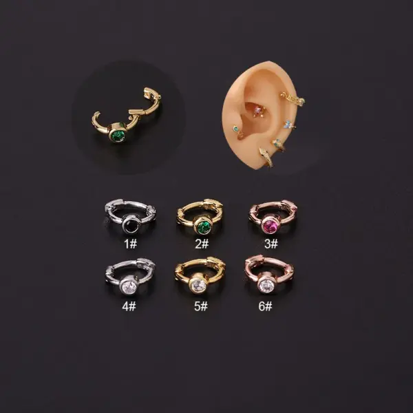 Ear Cartilage Rings & Studs Geometric Copper Plating