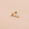 Wholesale 1 Piece Ear Cartilage Rings & Studs Fashion Heart Shape 316L Stainless Steel Copper Plating Inlay Zircon