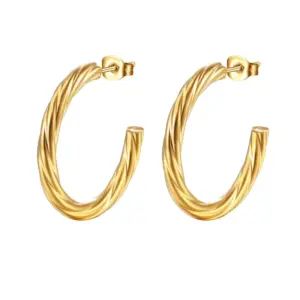 Plum Blossom Line C- Shaped Golden MS-038