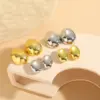 Wholesale 1 Pair Classic Style Solid Color Asymmetrical Plating Copper 14k Gold Plated Ear Studs