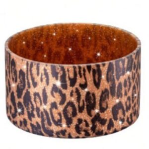 Glitter copper leopard print