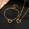 oly-fa3632e7088283149cce1c3c18733843 Wholesale women's hollow heart necklace bracelet