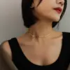 Wholesale PVD Coated Real Gold Plated 18K Gold Geometric 304 Stainless Steel Fashion Waterproof Non Tarnish 304 Stainless Steel Choker