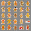 Wholesale 50pcs/pack Gingerbread Man Personality Cartoon Holiday Sticker