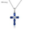 oly-fa4bcf3ac1d2059caf1ad6228cc65daf Wholesale Amazon Cross New Cross Blue Zircon Pendant Necklace Women's Minimalist Niche Design Clavicle Chain