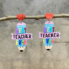 Wholesale Cross-border Acrylic Teachers' Day Graduation Season Opening Season Pencil Color English Letter Holiday Gift Earrings