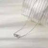 Wholesale Jewelry Elegant Classic Style Heart Shape 304 Stainless Steel Pendant Necklace Cable Chain
