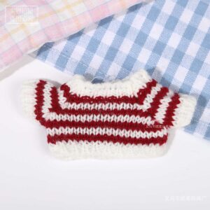 Rx130 sweater-burgundy white stripes