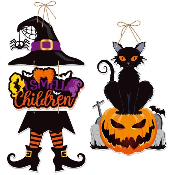 Wholesale 2025 Halloween Decoration Door Hanging Pumpkin Bat Hanging Decoration Ghost Festival Party Layout Halloween Door Hanging Decoration