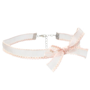 7# pink transparent yarn bow