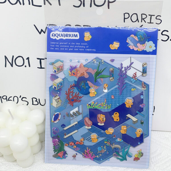 oly-fa7b76beca5ad08ca163263b64475147 Wholesale Ocean World Landscaping Stickers Cartoon Microscopic Scenes Fun DIY Decompression Toys Free Clip Art