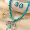 Wholesale Vintage Teardrop Necklace Turquoise Earrings