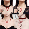 Wholesale Gothic style pendant pearl necklace