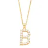 Wholesale Fashion Letter Imitation Pearl Copper Plating Pendant Necklace 1 Piece