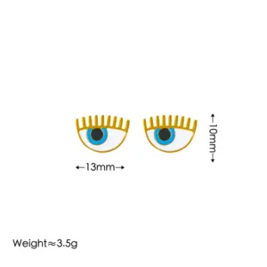 Golden Dripping Stud Earrings