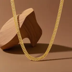 X0239-Braided Chain-Necklace- Gold