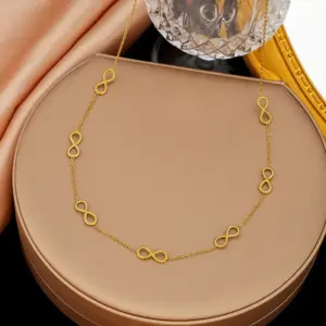 8【H6046】7 Numbers 8 Necklace / Gold
