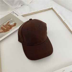 Fur green glossy hat-Brown / Adjustable