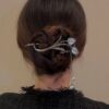 oly-faa0de281678e261916ef9ba00395e10 Wholesale Advanced Cat's Eye Stone Tulip Tassel Hairpin Women's Back of Head Twist Clip Frog Buckle Headess