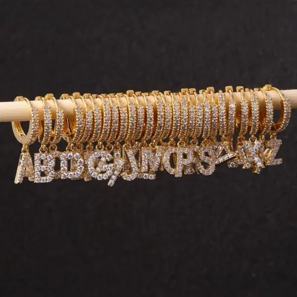 Wholesale Letter Word Copper Ethnic Style Earrings