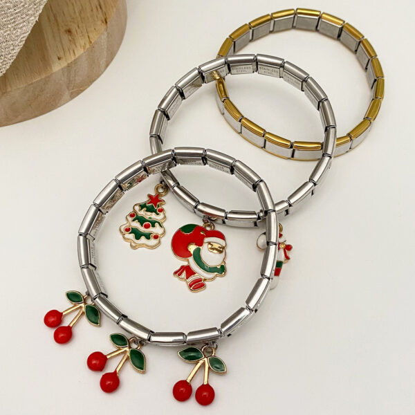 Wholesale Cherry Christmas Tree Ornament Bracelet