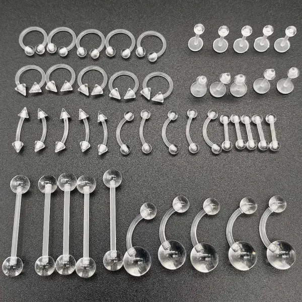Wholesale Acrylic Body Piercing Jewelry Set Invisible Fashion Simple Style Suitable For Men And Women For Weddings Birthdays Festivals Occasions