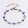 Wholesale Jewelry Fashion Devil'S Eye 304 Stainless Steel 18K Gold Plated Enamel Stainless Steel Jewelry Sets