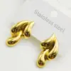 Wholesale 304 Stainless Steel Paisley Water Droplets Electroplating 18K Gold Plated Golden Plated Elegant Waterproof Non Tarnish Gold Ear Studs