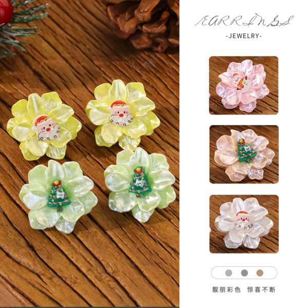 oly-fac83da7e82d017744d1a3fb31215491 Wholesale Flower Christmas Tree Earrings