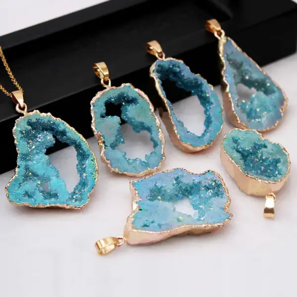 Wholesale Retro Irregular Agate Plating Jewelry Accessories