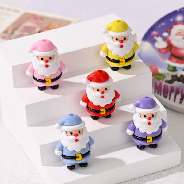Wholesale Cartoon Santa Claus Beaded Rubber Beads