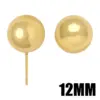 Wholesale 1 Pair Basic Simple Style Round Copper Plating 18k Gold Plated Ear Studs