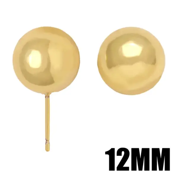 Wholesale 1 Pair Basic Simple Style Round Copper Plating 18k Gold Plated Ear Studs