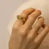 Wholesale Jewelry Fashion Solid Color 304 Stainless Steel Stainless Steel Rings