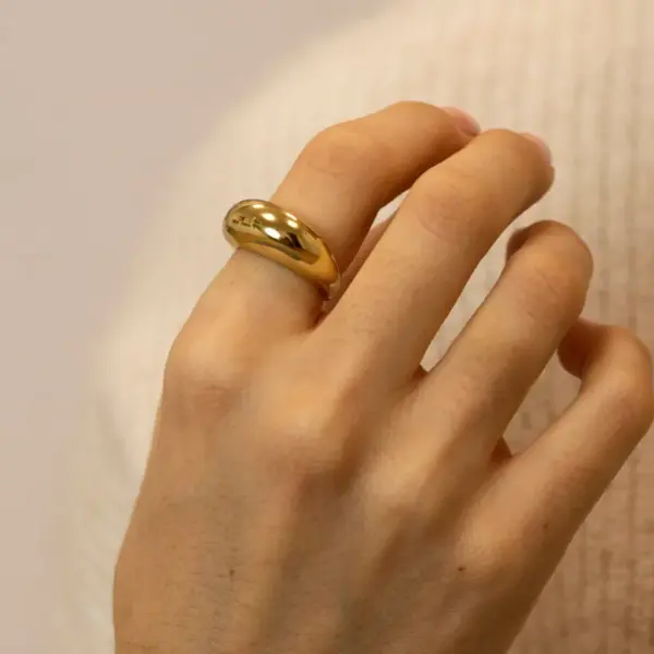 Wholesale Jewelry Fashion Solid Color 304 Stainless Steel Stainless Steel Rings