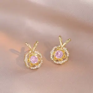 E0575 Rose Earrings