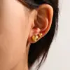 Wholesale 1 Pair Simple Style Ball Solid Color Plating 304 Stainless Steel Stainless Steel Earrings