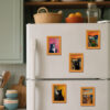 Wholesale Black Cat Series Magnetic Photo Frame Wooden Magnetic Refrigerator Magnet