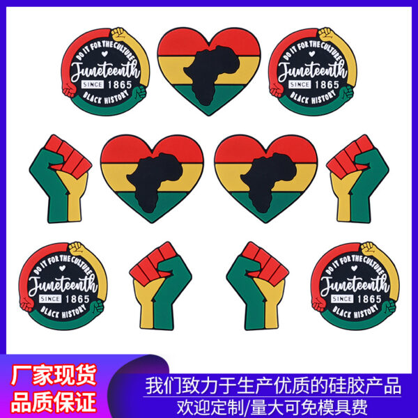 Wholesale Black June Day Silicone Beads