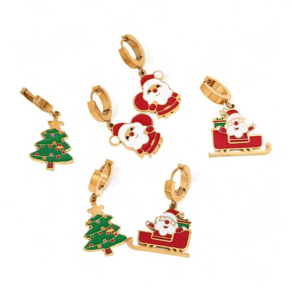 oly-fae93b040d5d0dcfe0d360731a492dbe Wholesale Christmas jewelry, stainless steel Christmas tree earrings