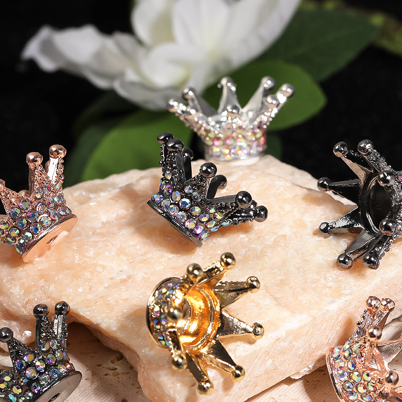 Wholesale DIY Jewelry Aessories Rhinestone Stereo Crown Beads